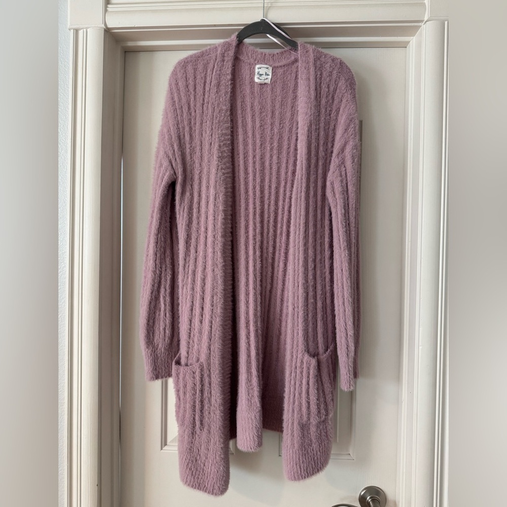 Open-Front Long Cardigan Sweater